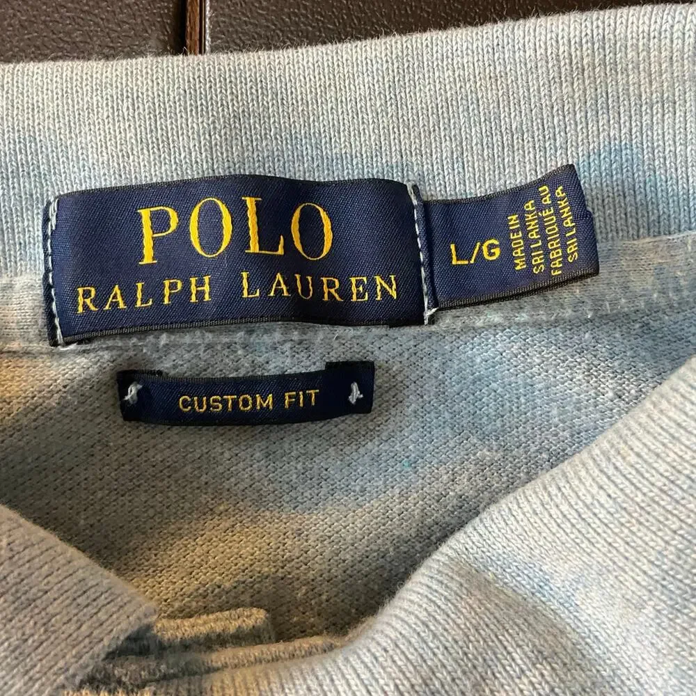 Polo by Ralph Lauren Light Gray Polo with Pink Pony Logo